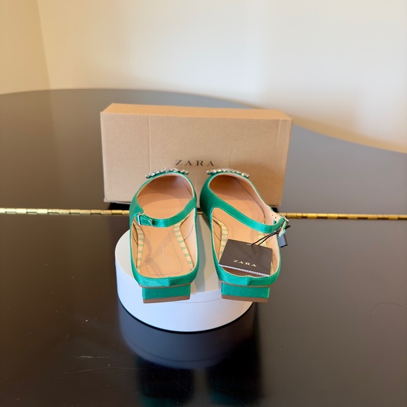 NWT Zara Luxury Spring Summer Wedding Embelished Bejeweled slingback mules/shoes - Picture 10 of 17